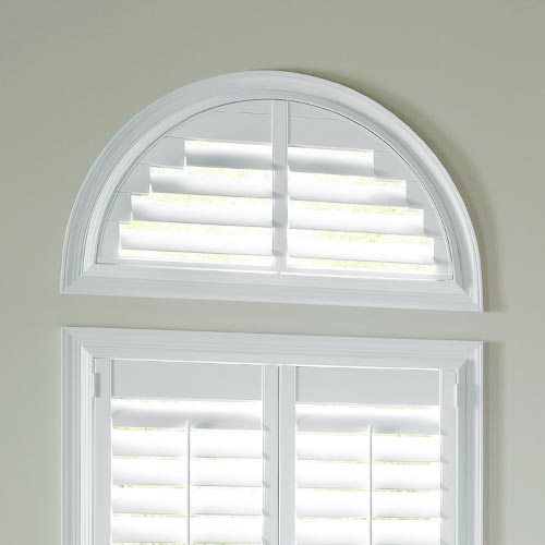 palm-beach-polysatin-shutters-specialty-shapes-arched-window-hunter-douglas-skyline-window-coverings arched window with white rounded shutters