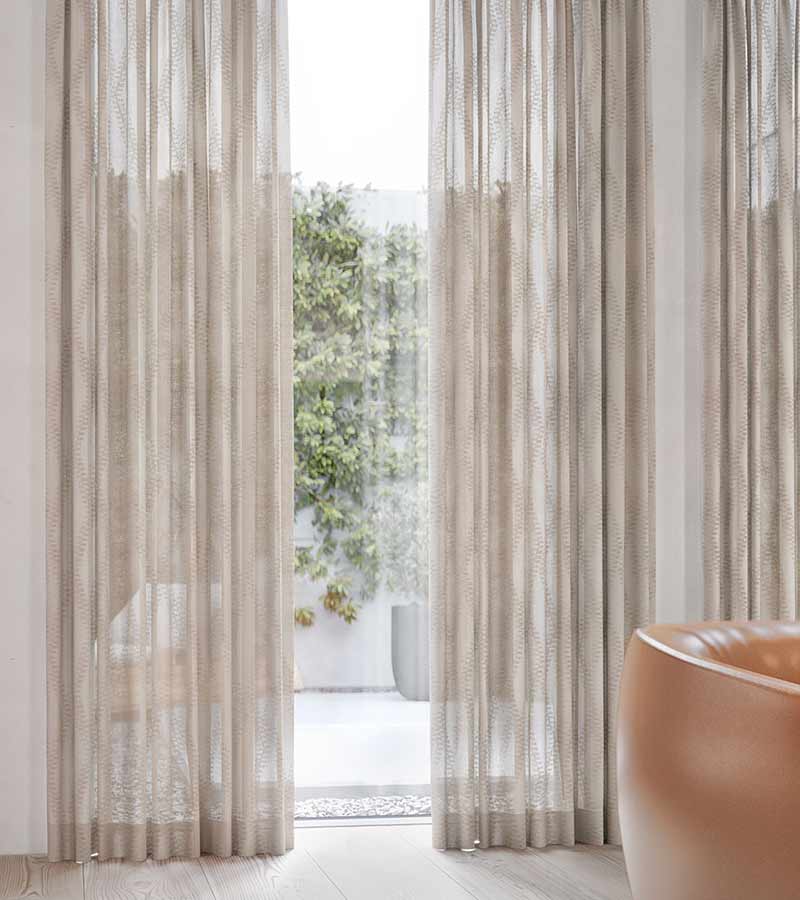 brown sheer curtain panels for sliding glass door in chicago home