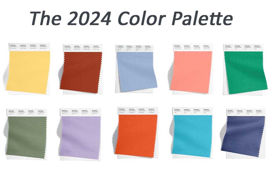 the 2024 pantone color palette top ten for latest color trends
