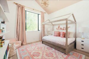 patterns and prints in a young girl's room