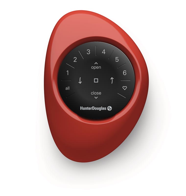 red and black powerview pebble remote