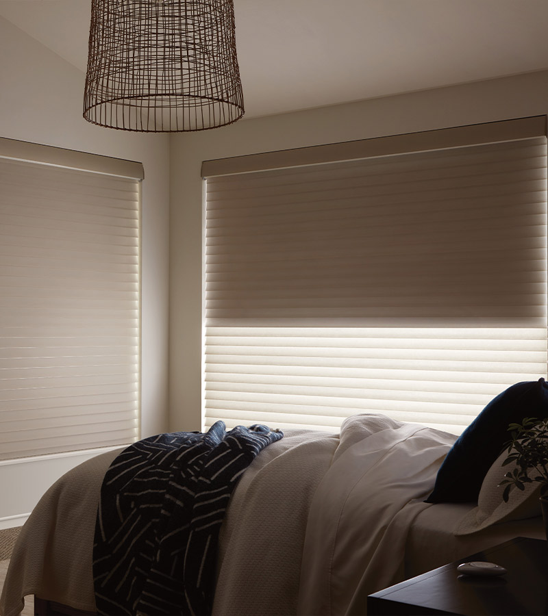 dual lined window shade for better sleep conditions in bedroom west hollywood, CA