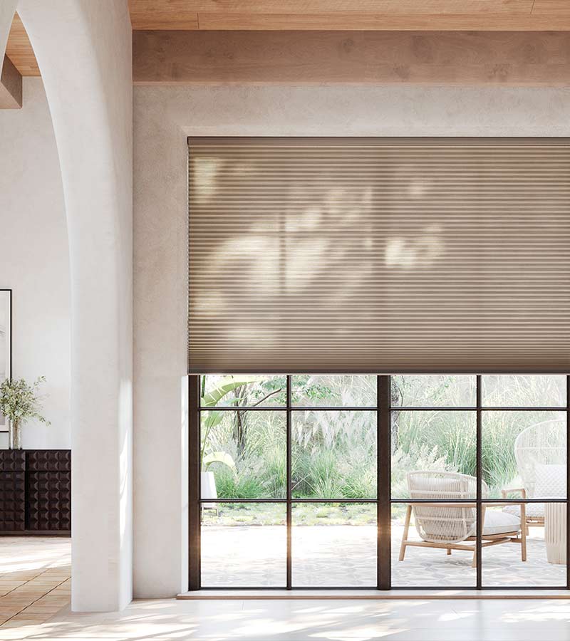 cellular shades for large windows energy efficient brown fabric shadings