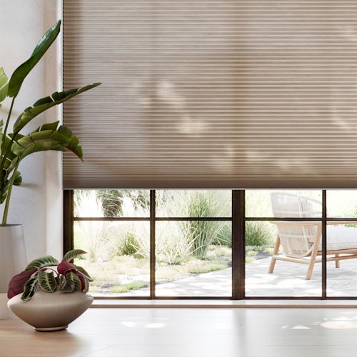 affordable cellular shades with black window trim