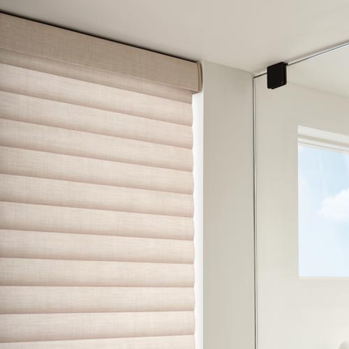 cellular roller shades with sleek headrail