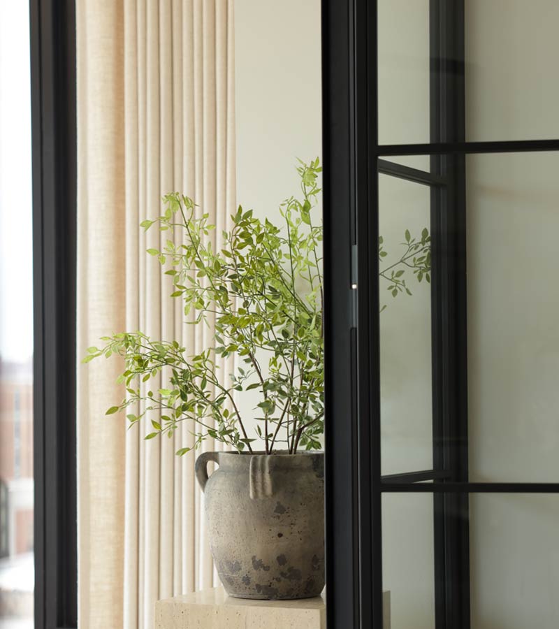 natural custom drapery detail by skyline window coverings