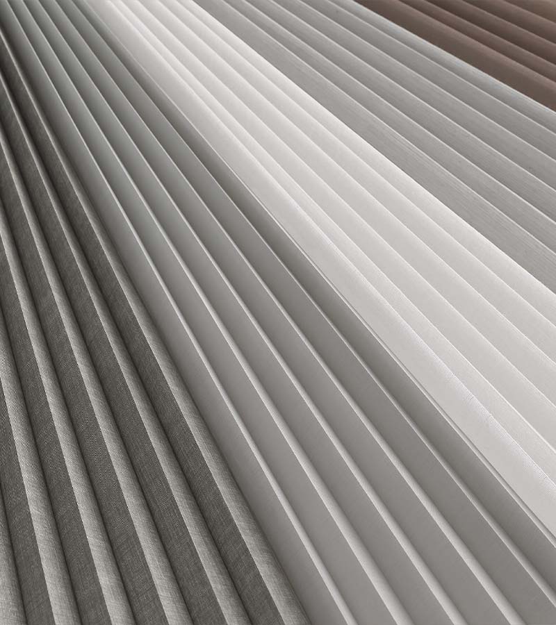 close up of duette vertiglide fabric color options vertical honeycomb shades chicago