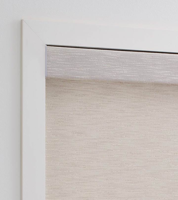 roller shades inside mount top treatment