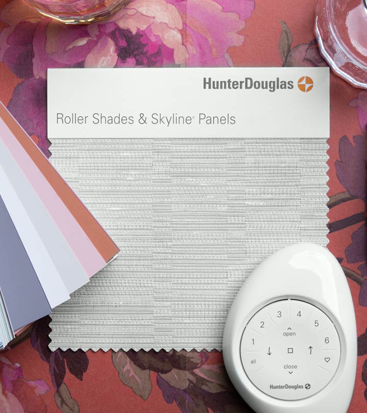 roller shades pink design board