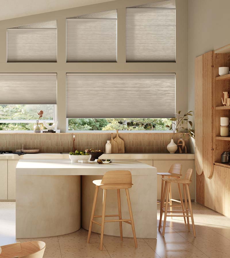 skyline-window-coverings-applause-honeycomb-shades-for-warm-kitchen-custom-shades-white-plains Cellular shades installed on windows in White Plains