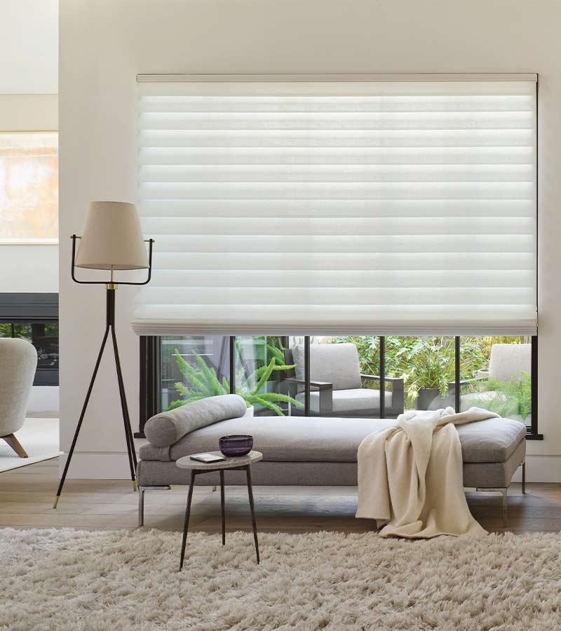 vignette-roman-shades-stacking-hunter-douglas-skyline-window-coverings stacking custom roman shades hunter douglas