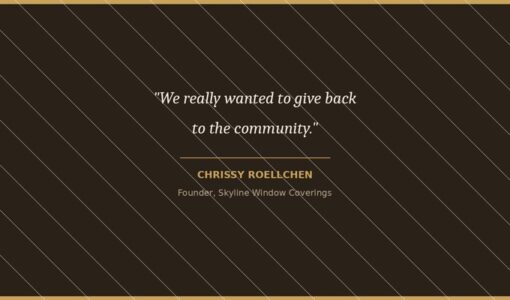 Skyline window coverings community involvement