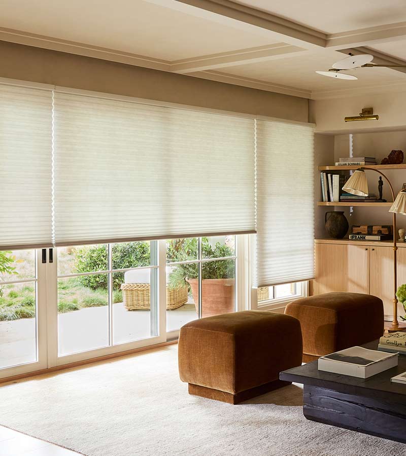 insulating duette honeycomb shades for glass doors