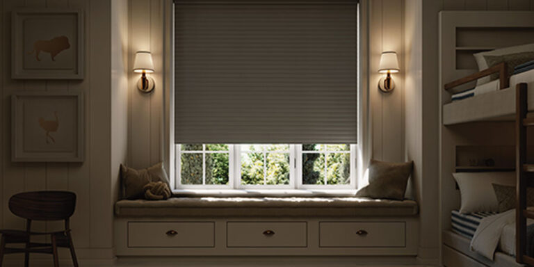 room darkening and blackout shades in modern bedroom for better sleep and light control