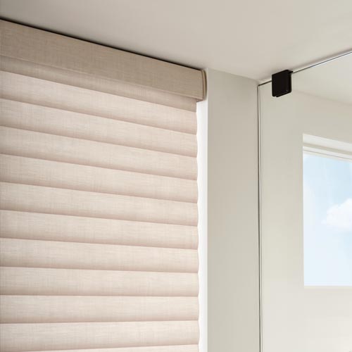 Close-up of Sonnette cellular roller shade fabric and cellular construction